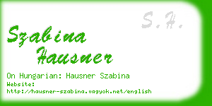 szabina hausner business card